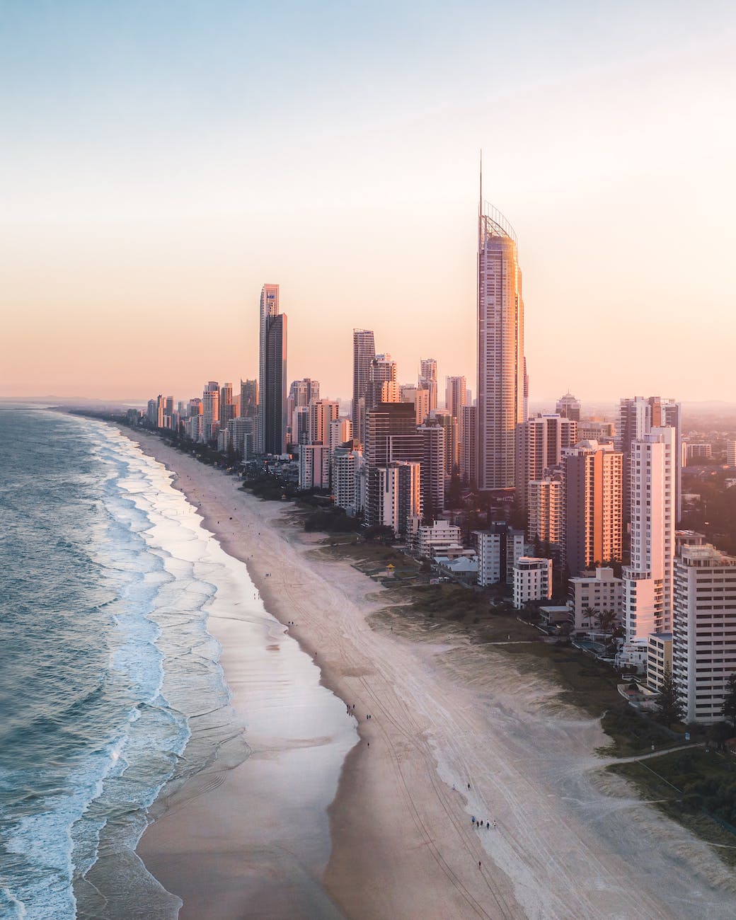 a city by the beach