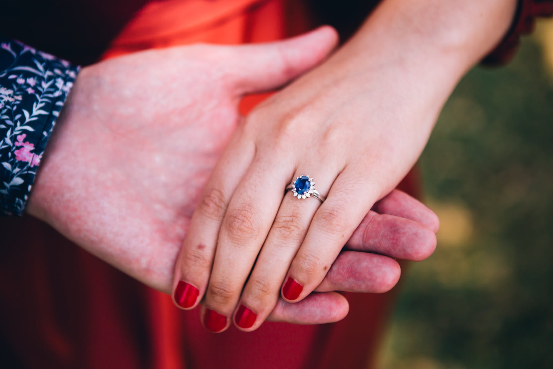 a beautiful silver engagement ring